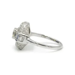 Bague - Or blanc et diamants