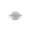 Bague - or blanc platine et diamants