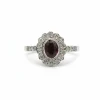 Bague - Or blanc, rubis et diamants