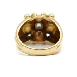 Bague - Or, Diamant & Perles