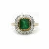 Bague - Or, Diamants & Emeraude