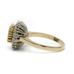 Bague - Or, Diamants & Emeraude