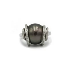 Bague - Or, Diamants & Perle