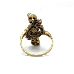Bague - Or, Diamants & Perle