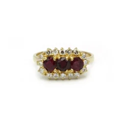 Bague - Or, Diamants & Rubis