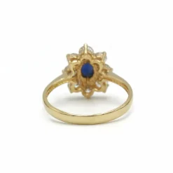 Bague - Or, Diamants & Saphir