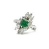 Bague - Or, diamants et émeraude