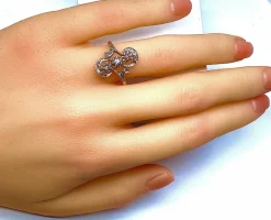 Bague or diamants vers 1900