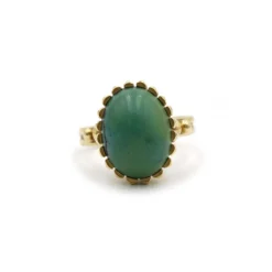 Bague Or et Turquoise verte