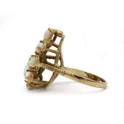 Bague - Or jaune & Opales
