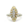 Bague - Or jaune et blanc et diamants