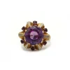 Bague - Or jaune et blanc et améthystes