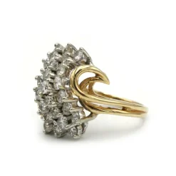 Bague - Or jaune et blanc et diamants