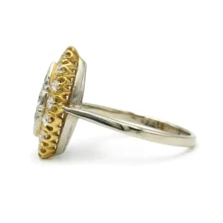 Bague - Or jaune et blanc et diamants