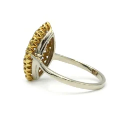 Bague - Or jaune et blanc et diamants