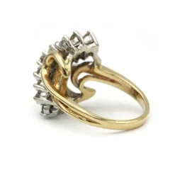 Bague - Or jaune et blanc et diamants