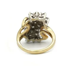Bague - Or jaune et blanc et diamants