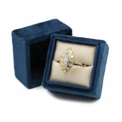 Bague - Or jaune et blanc et diamants