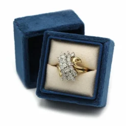 Bague - Or jaune et blanc et diamants