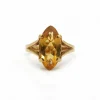 Bague - Or jaune et citrine