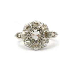 Bague - Or jaune et diamants rose cut