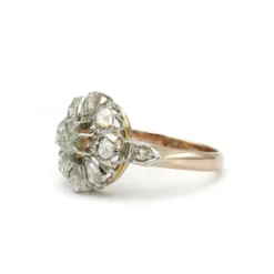 Bague - Or jaune et diamants rose cut