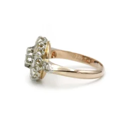 Bague - Or jaune et diamants rose cut