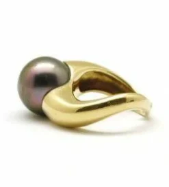 Bague - Or jaune Perle de Tahiti