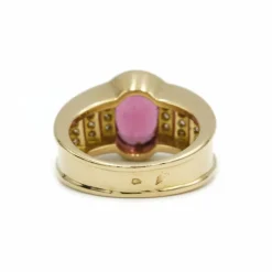 Bague - Or jaune tourmaline et diamants
