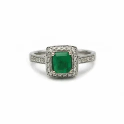 Bague - Or, émeraude et diamants