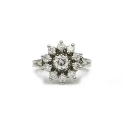 Bague - Or, Platine & Diamants