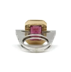 Bague - Or, Rubellite & Diamants