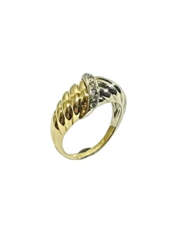Bague 2 ors 7 diamants