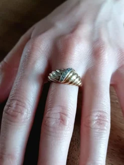 Bague 2 ors 7 diamants