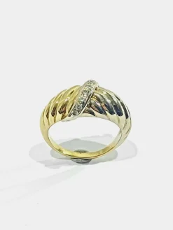 Bague 2 ors 7 diamants