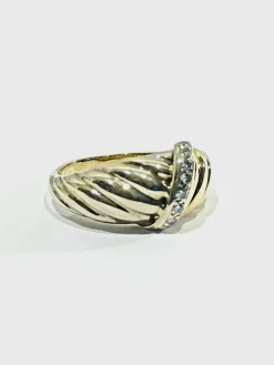 Bague 2 ors 7 diamants