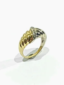 Bague 2 ors 7 diamants