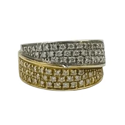 Bague 2 Ors avec Diamants