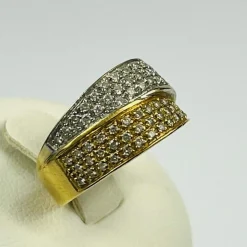 Bague 2 Ors avec Diamants