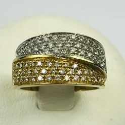 Bague 2 Ors avec Diamants
