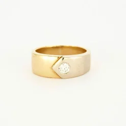 Bague 2 ors, diamant
