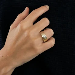 Bague 2 ors, diamant