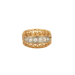 Bague 2 ors, diamants