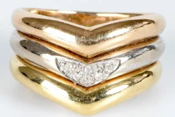 Bague 3 Ors Diamants