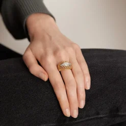 Bague 2 ors, diamants