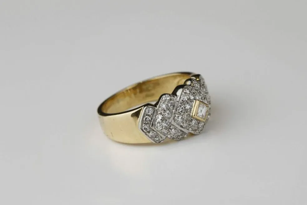 Bague 2 Ors Diamants