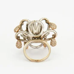 Bague 2 Ors, diamants