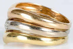 Bague 3 Ors Diamants