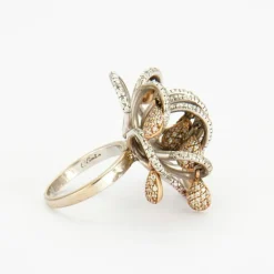 Bague 2 Ors, diamants