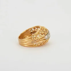 Bague 2 ors, diamants